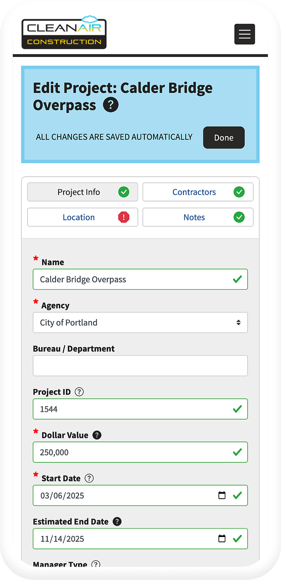 CAC Project create Mobile
